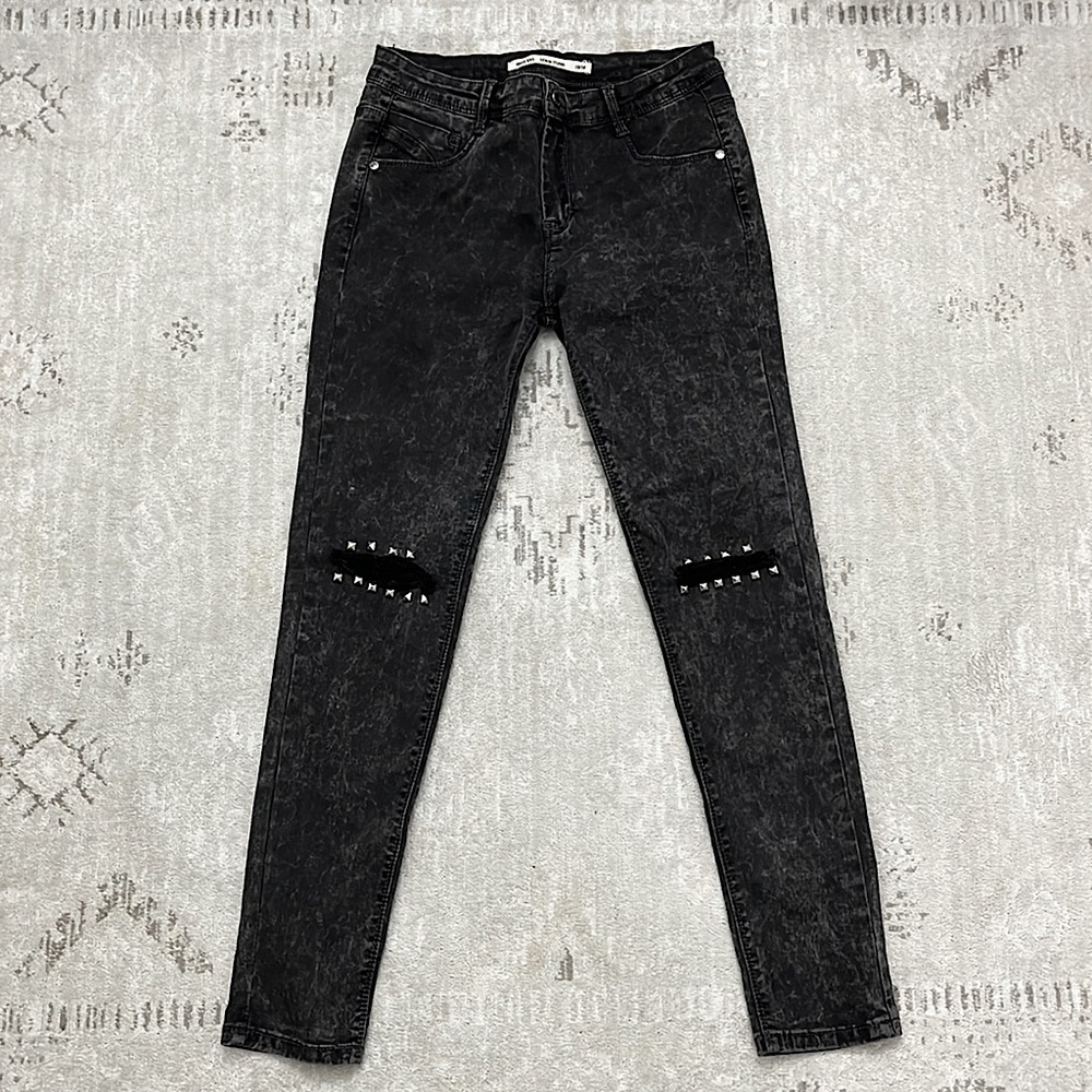 Brave Soul Black Acid Wash Jeans
